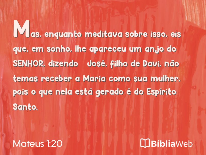 Mateus 1:20 em imagem para compartilhar