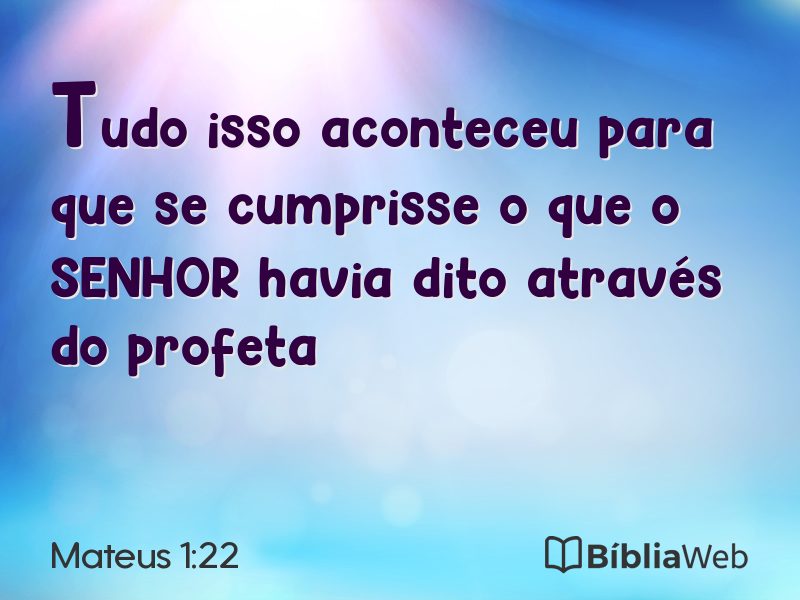 Mateus 1:22 em imagem para compartilhar