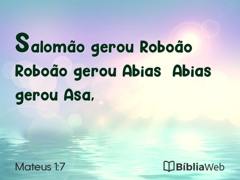 Mateus 1:7 em imagem para compartilhar