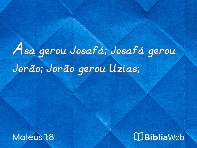 Mateus 1:8 em imagem para compartilhar
