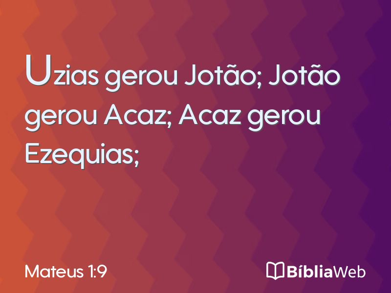 Mateus 1:9 em imagem para compartilhar