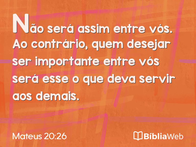 Mateus 20:26 em imagem para compartilhar