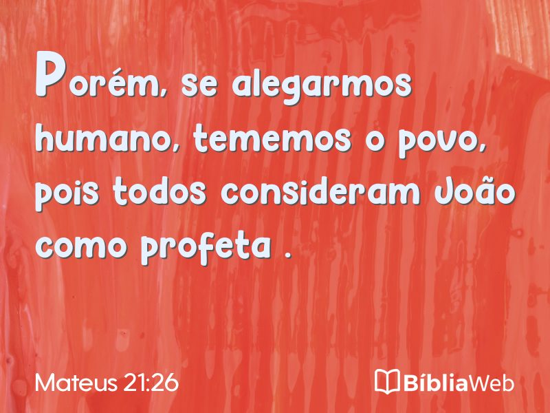 Mateus 21:26 em imagem para compartilhar