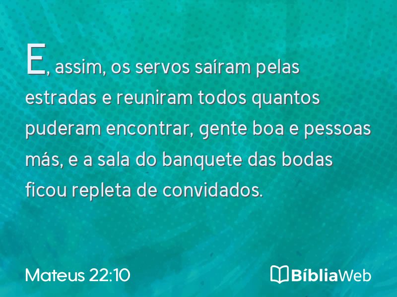 Mateus 22:10 em imagem para compartilhar