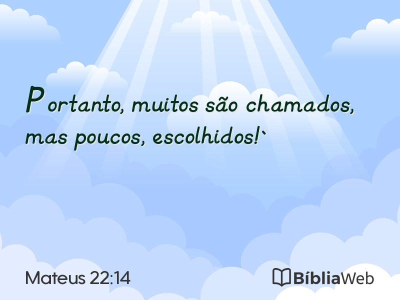 Mateus 22:14 em imagem para compartilhar