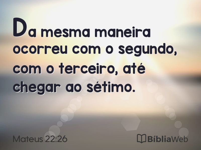 Mateus 22:26 em imagem para compartilhar