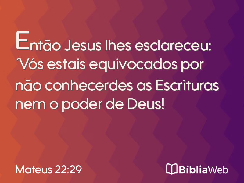 Mateus 22:29 em imagem para compartilhar