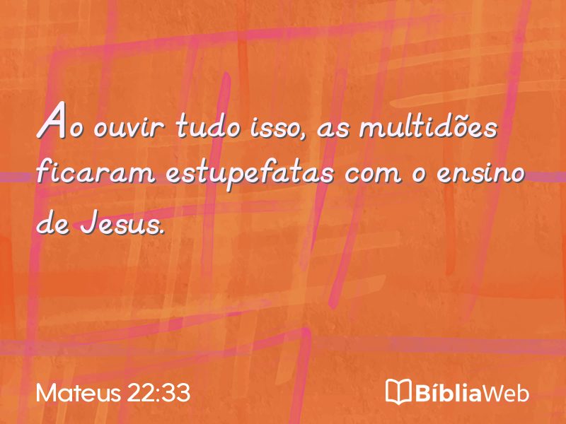 Mateus 22:33 em imagem para compartilhar