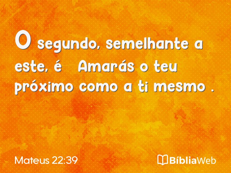 Mateus 22:39 em imagem para compartilhar