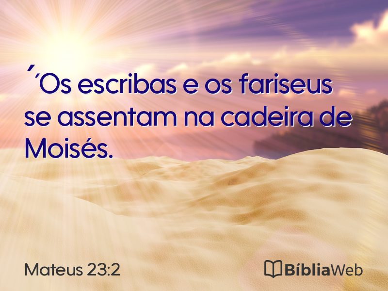 Mateus 23:2 em imagem para compartilhar