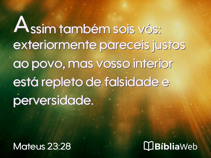 Mateus 23:28 em imagem para compartilhar