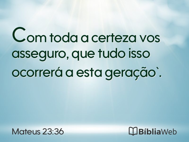 Mateus 23:36 em imagem para compartilhar