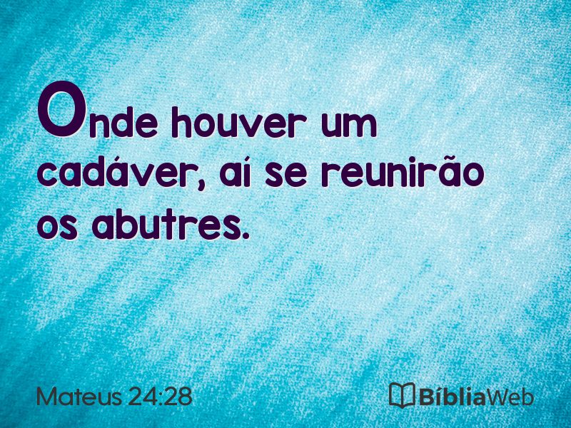 Mateus 24:28 em imagem para compartilhar