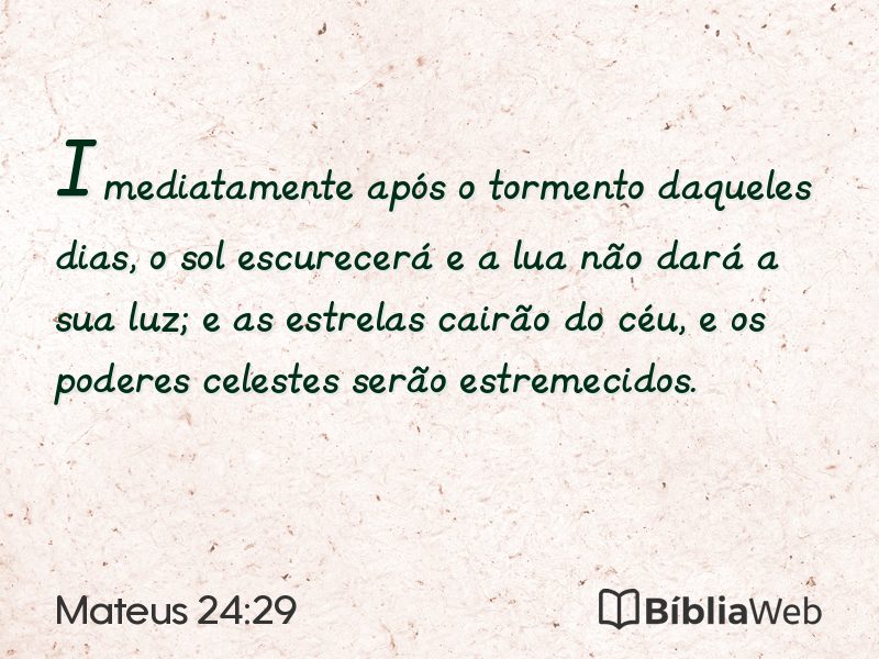 Mateus 24:29 em imagem para compartilhar