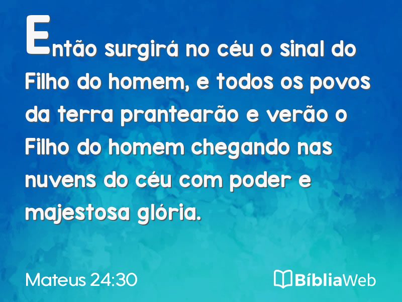 Mateus 24:30 em imagem para compartilhar