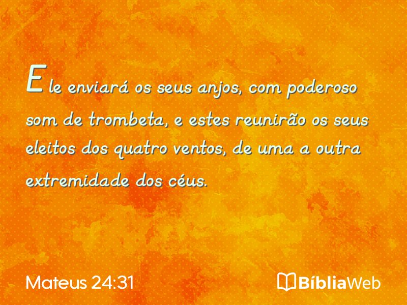 Mateus 24:31 em imagem para compartilhar