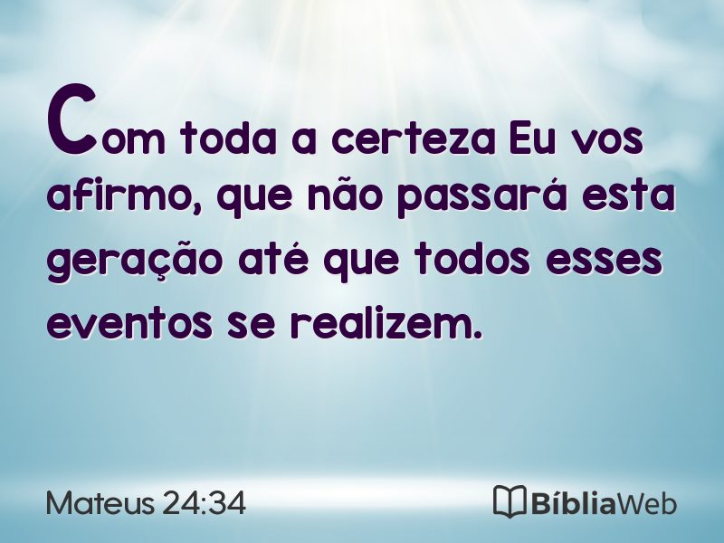 Mateus 24:34 em imagem para compartilhar