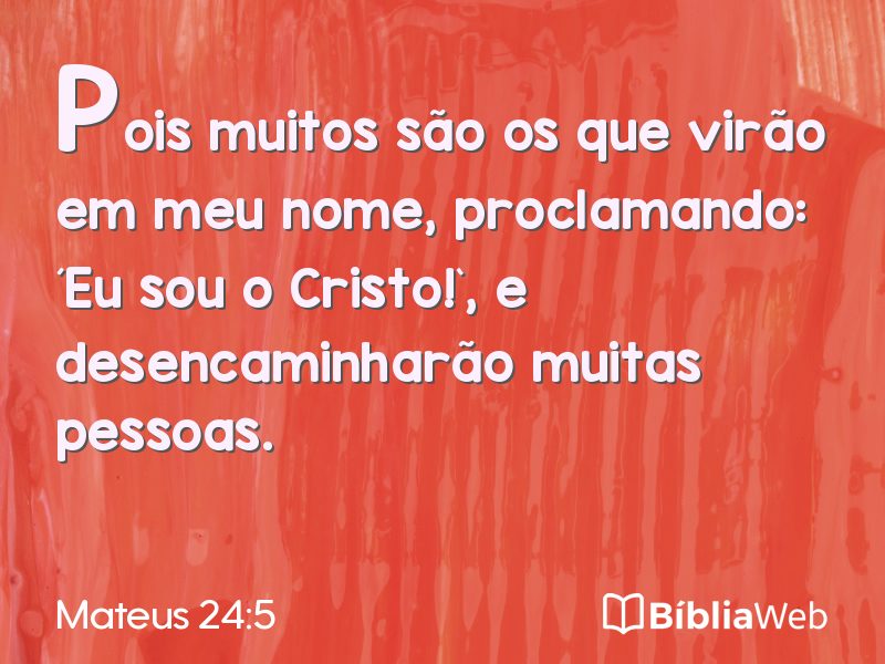 Mateus 24:5 em imagem para compartilhar