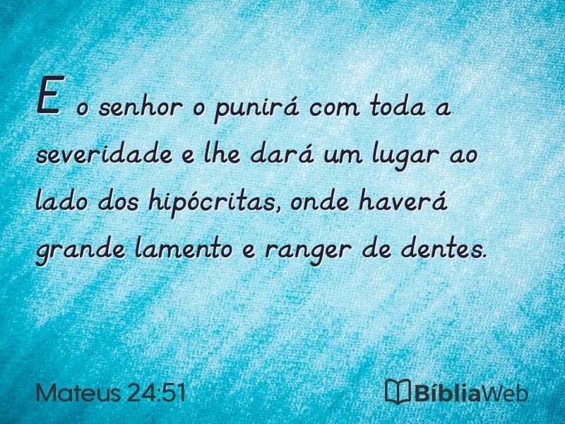 Mateus 24:51 em imagem para compartilhar