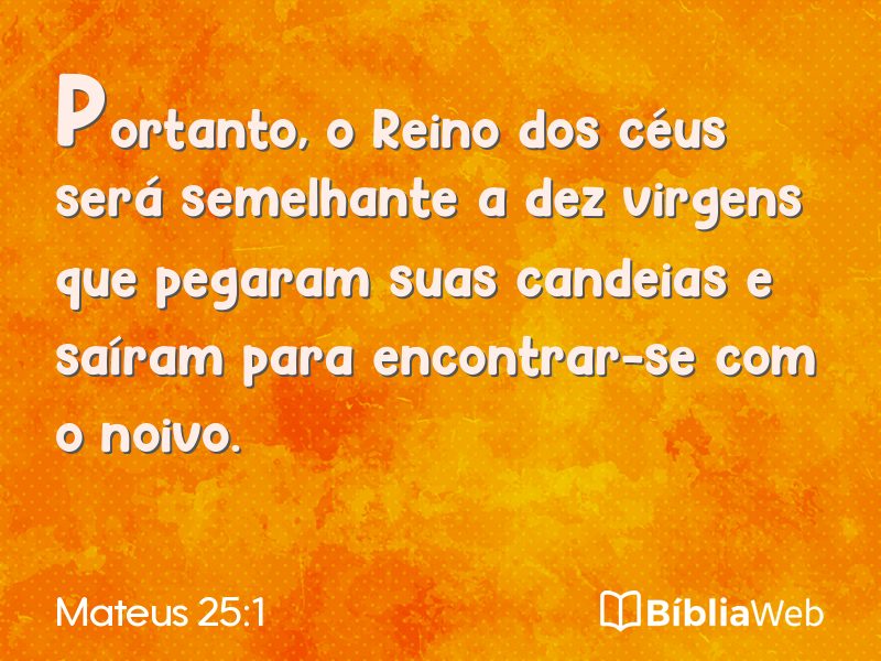 Mateus 25:1 em imagem para compartilhar