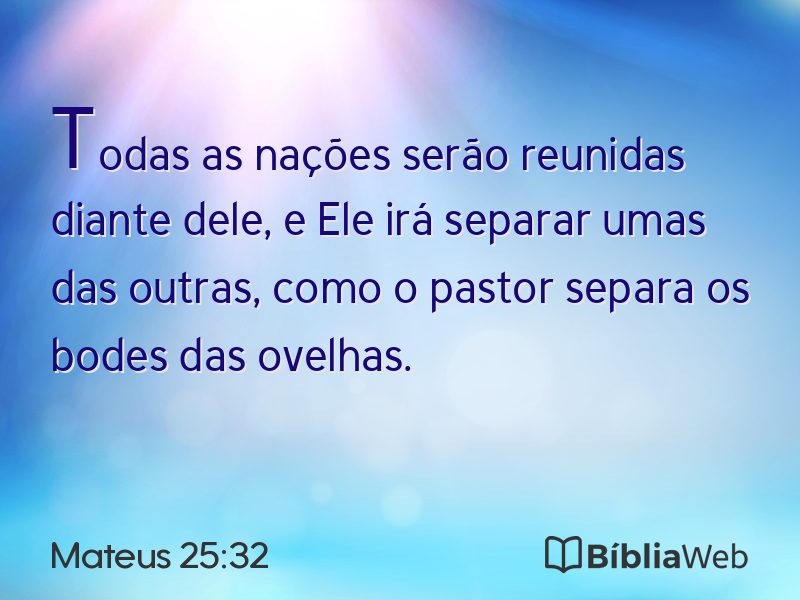 Mateus 25:32 em imagem para compartilhar