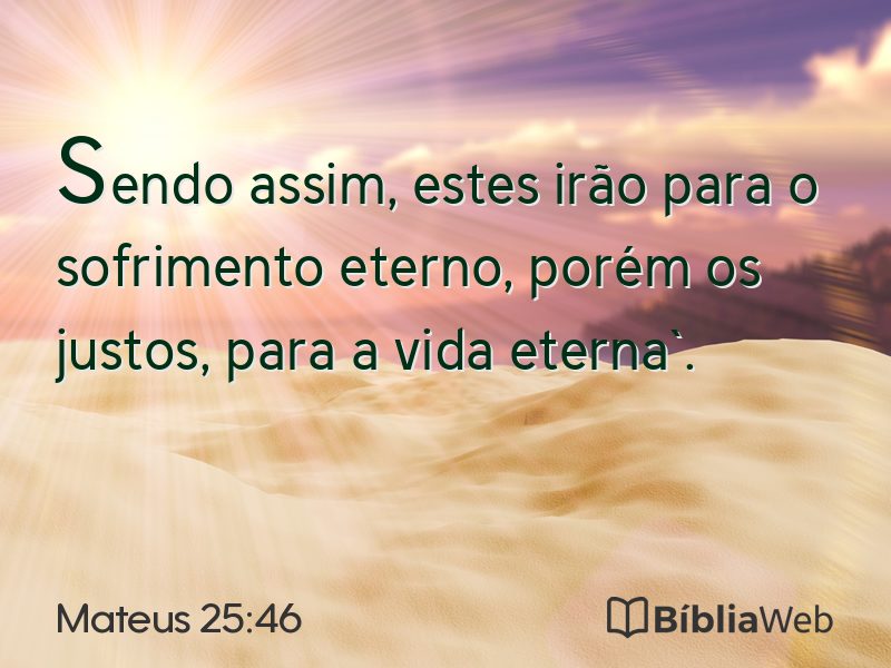 Mateus 25:46 em imagem para compartilhar
