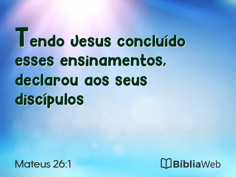 Mateus 26:1 em imagem para compartilhar