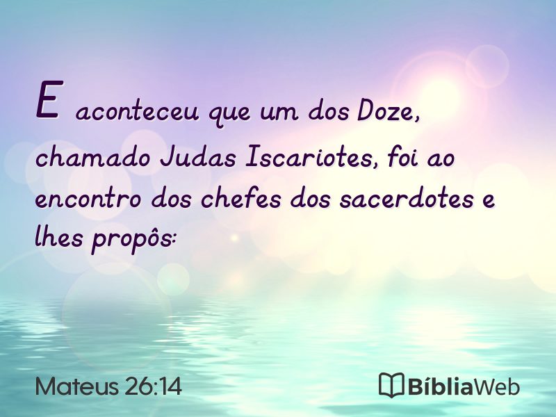 Mateus 26:14 em imagem para compartilhar