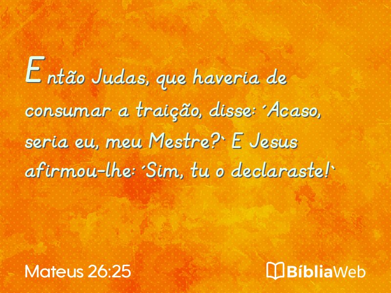 Mateus 26:25 em imagem para compartilhar