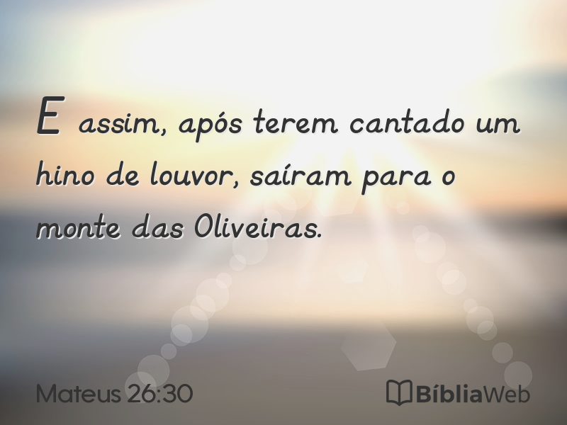 Mateus 26:30 em imagem para compartilhar