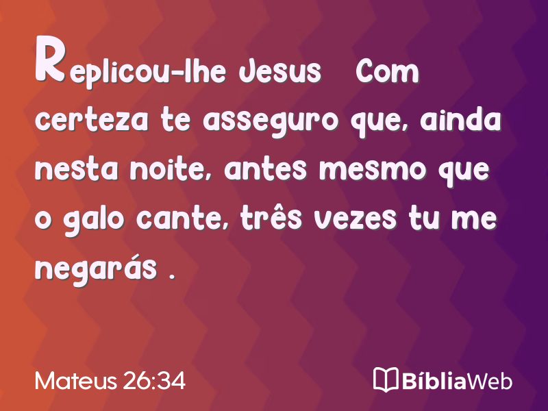 Mateus 26:34 em imagem para compartilhar