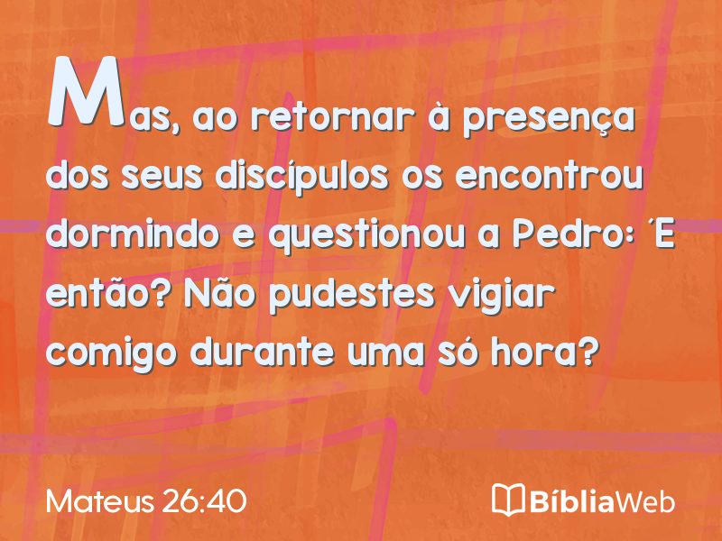 Mateus 26:40 em imagem para compartilhar