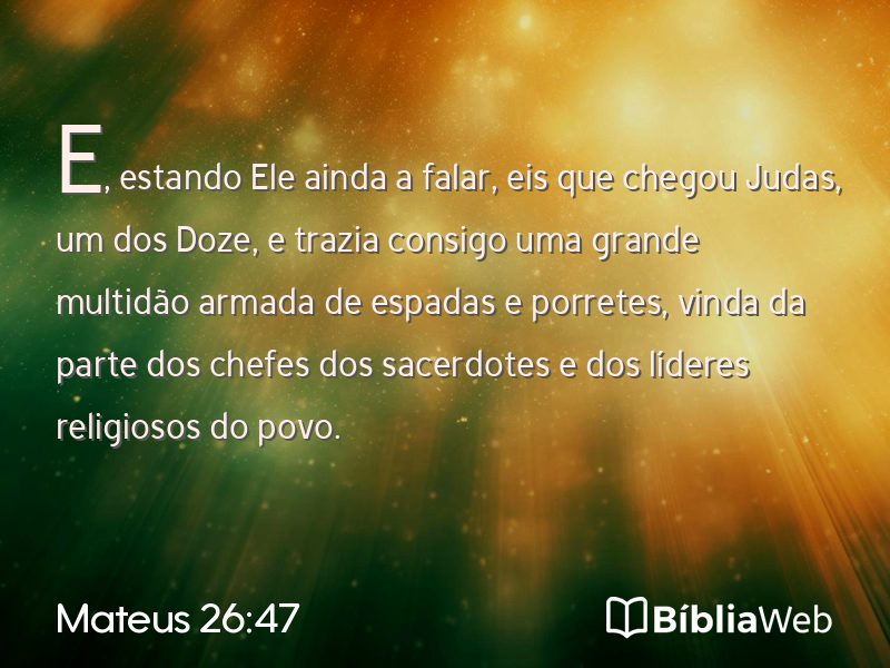 Mateus 26:47 em imagem para compartilhar