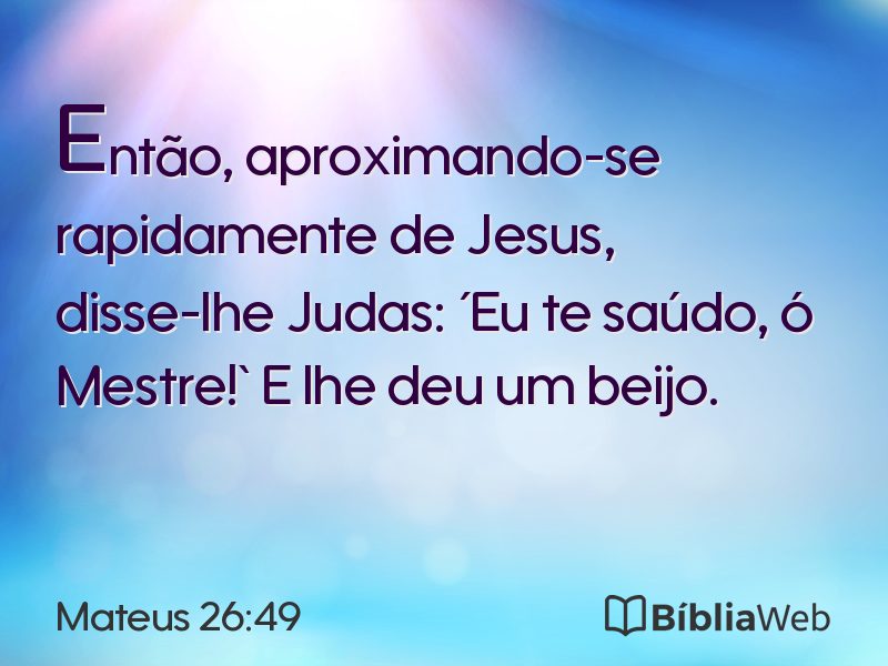 Mateus 26:49 em imagem para compartilhar