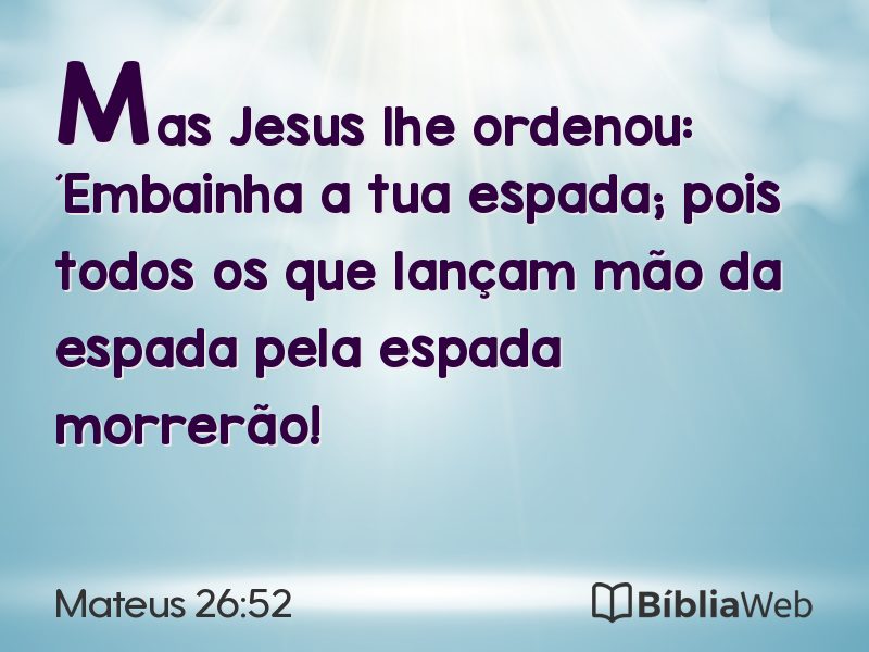 Mateus 26:52 em imagem para compartilhar