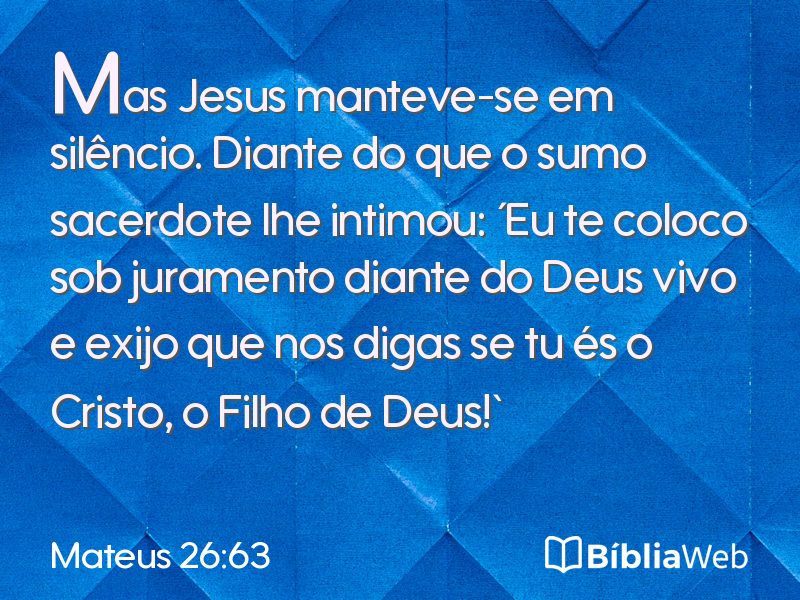 Mateus 26:63 em imagem para compartilhar