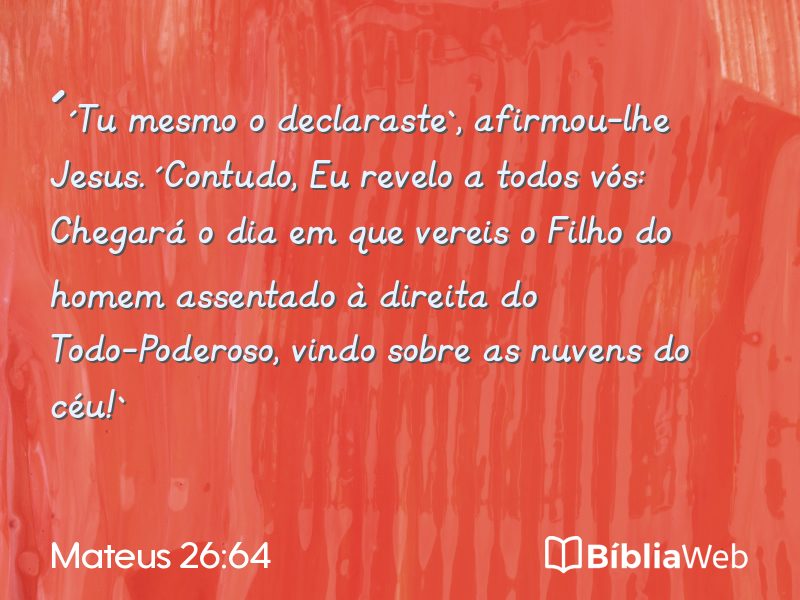 Mateus 26:64 em imagem para compartilhar