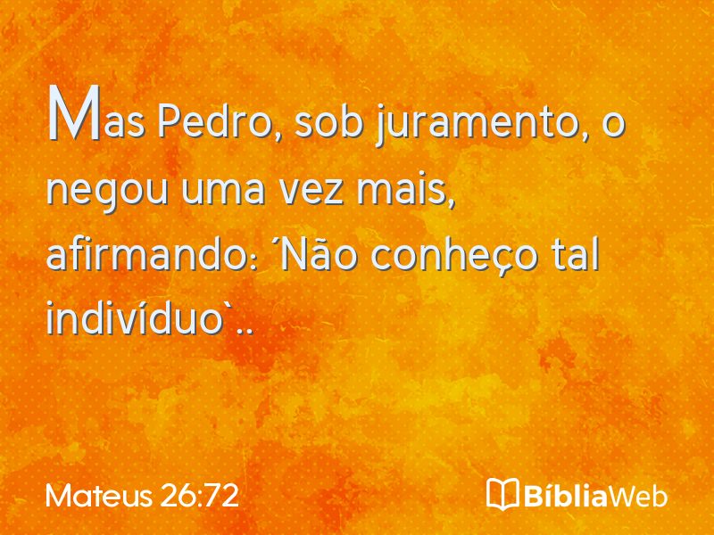 Mateus 26:72 em imagem para compartilhar