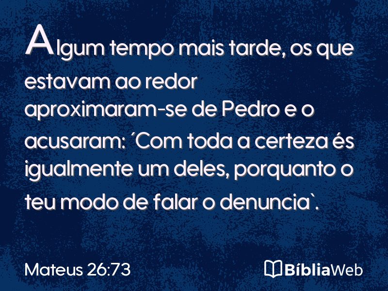 Mateus 26:73 em imagem para compartilhar