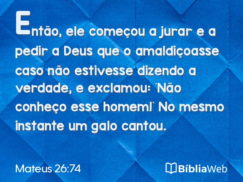Mateus 26:74 em imagem para compartilhar