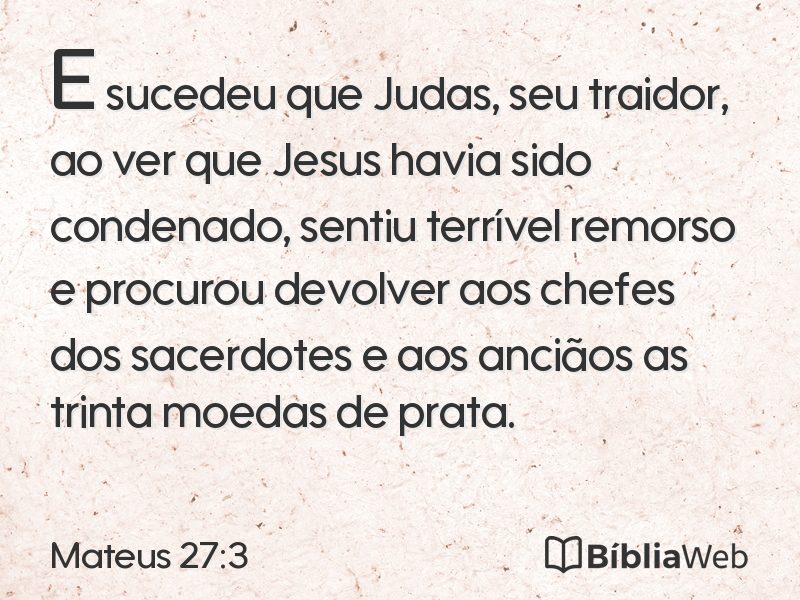 Mateus 27:3 em imagem para compartilhar