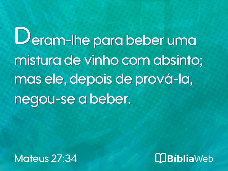 Mateus 27:34 em imagem para compartilhar