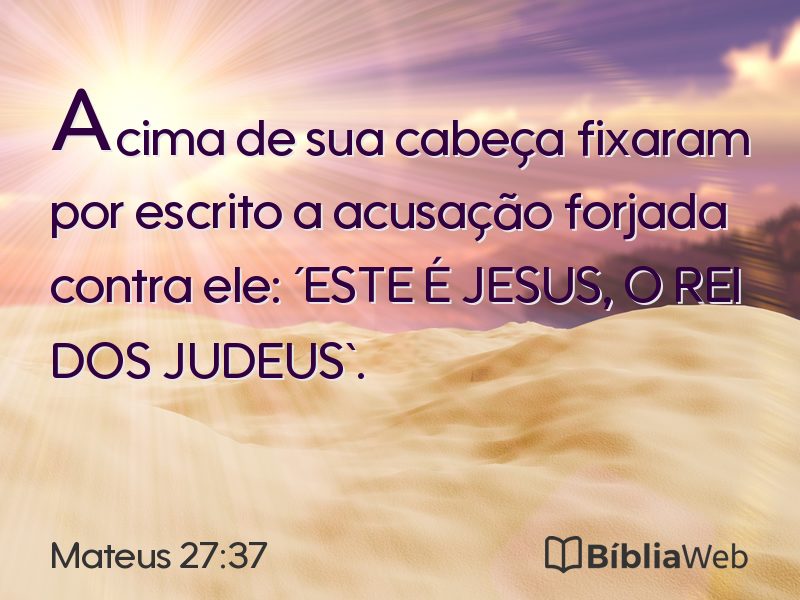 Mateus 27:37 em imagem para compartilhar