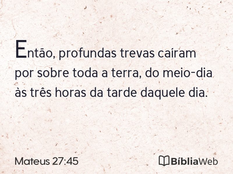 Mateus 27:45 em imagem para compartilhar