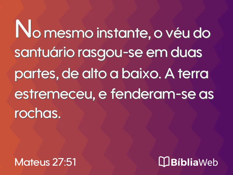 Mateus 27:51 em imagem para compartilhar