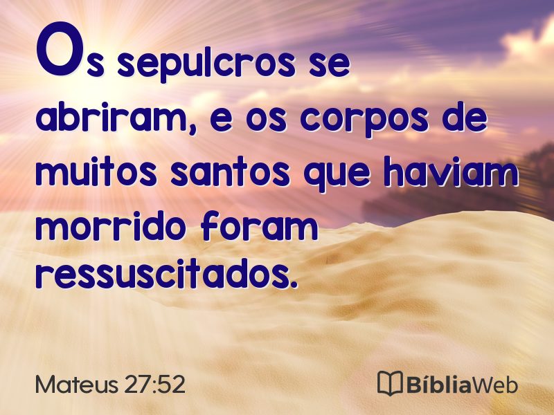 Mateus 27:52 em imagem para compartilhar