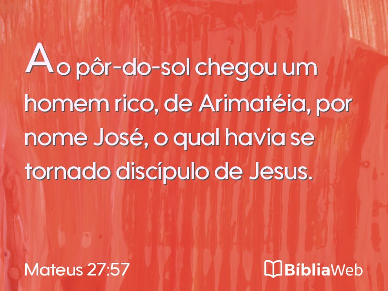 Mateus 27:57 em imagem para compartilhar