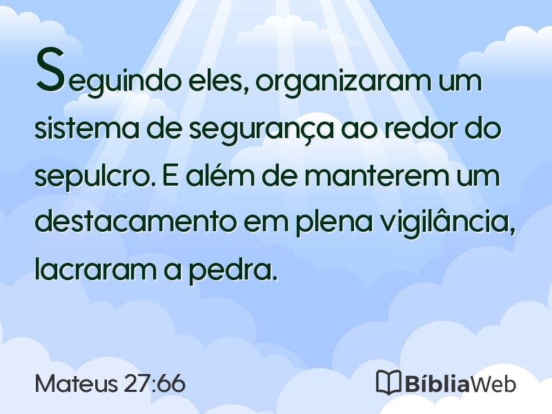 Mateus 27:66 em imagem para compartilhar