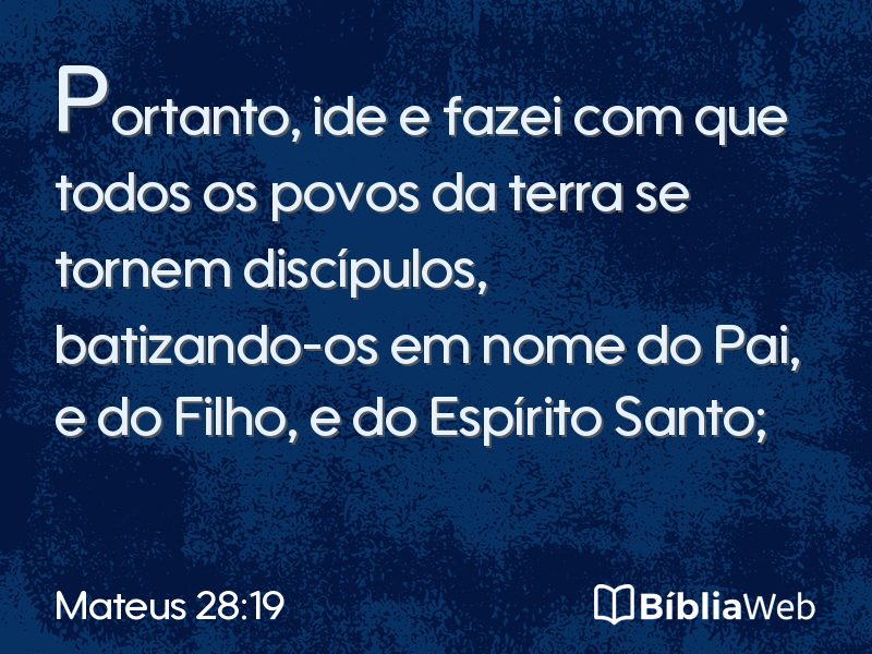 Mateus 28:19 em imagem para compartilhar