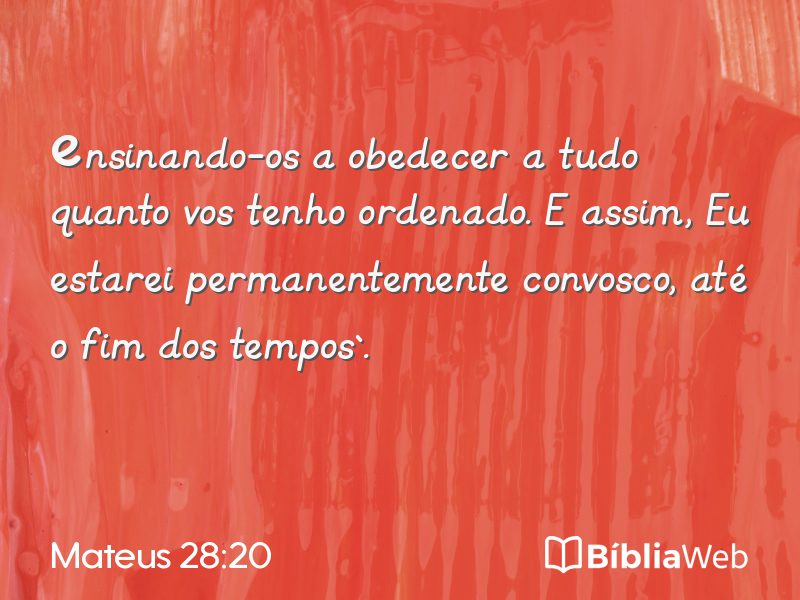 Mateus 28:20 em imagem para compartilhar